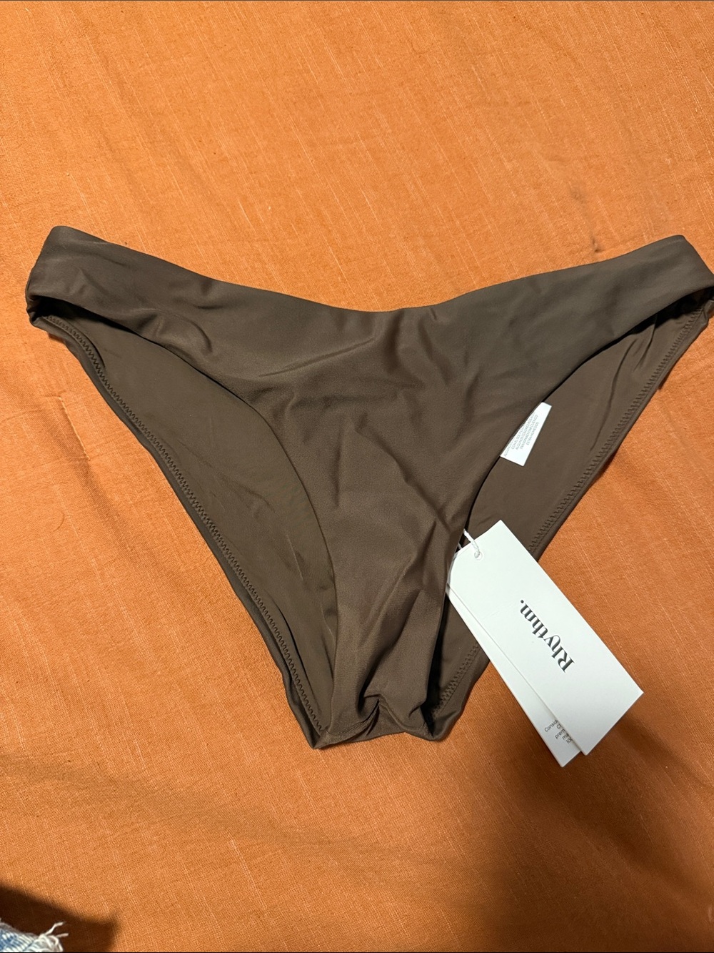 Rhythm. High Cut Bikini Bottom in Brown - Picture 2 of 4